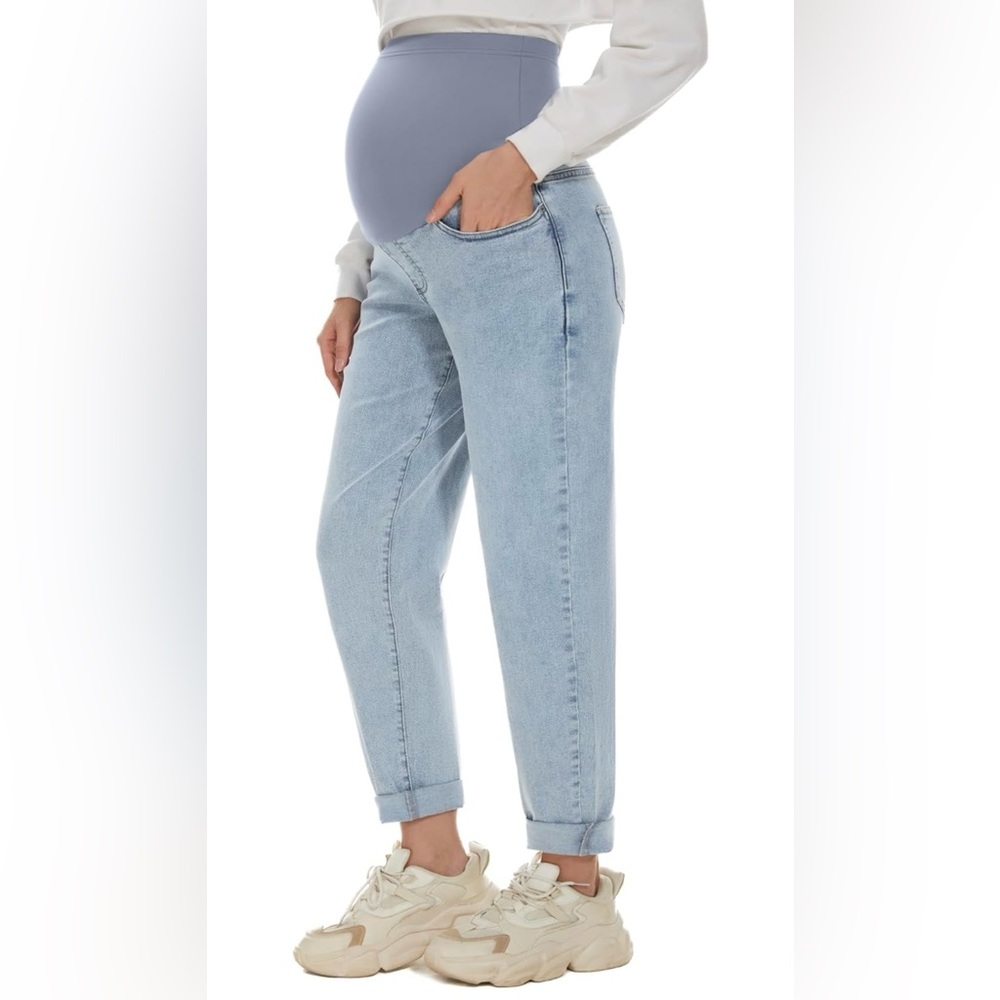 Maternity Light Blue Boyfriend Jeans